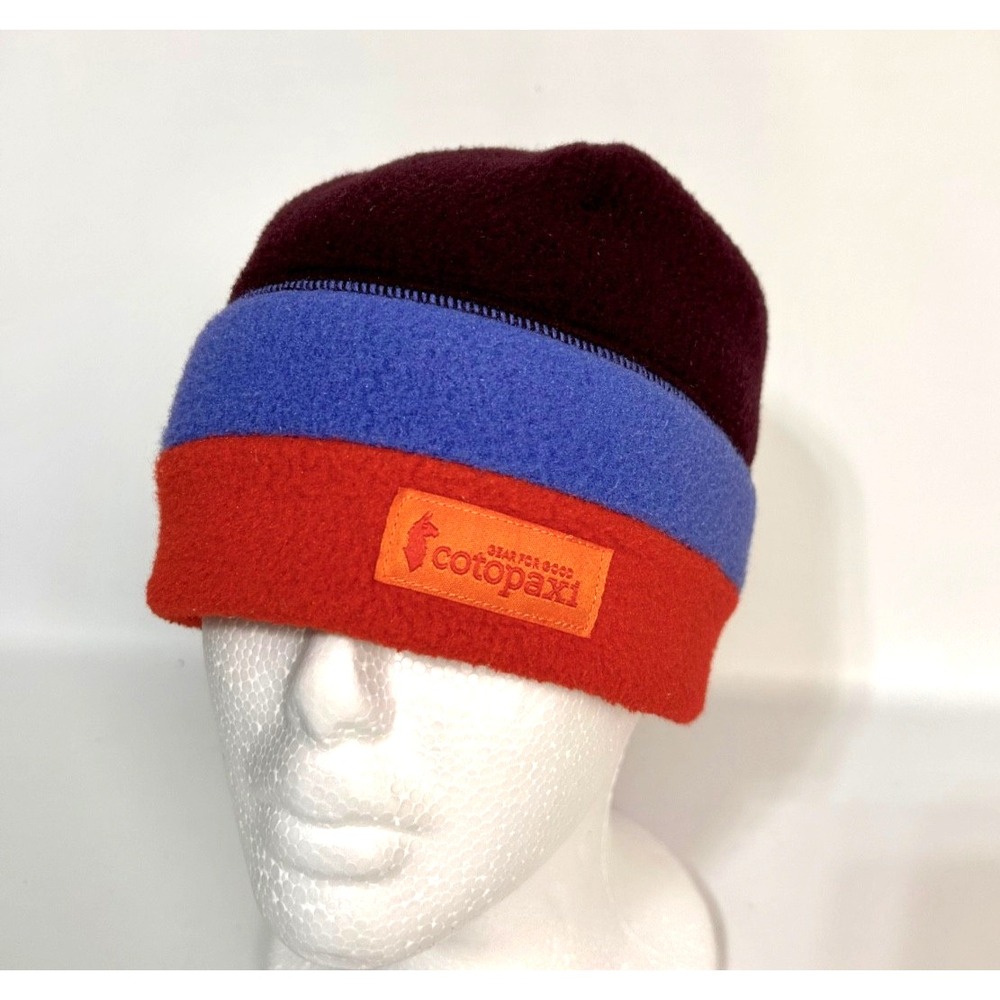 Cotopaxi Teca Fleece Beanie Orange Burgundy Blue a6